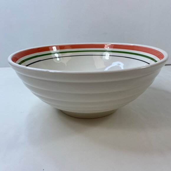 Himark San Remo Buona Italia 12" Ribbed Pasta Serving Bowl Ceramic Italy - Picture 2 of 6